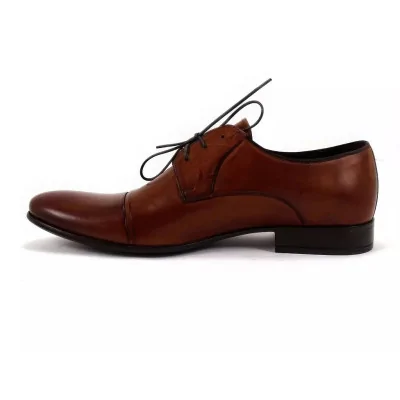 Derby męskie koniak 1604 – eleganckie cap toe Derby męskie koniak 1604 – eleganckie cap toe