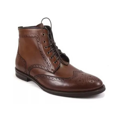 Trzewiki zimowe orzechowe – męskie buty zimowe premium brogsy Trzewiki zimowe orzechowe – męskie buty zimowe premium brogsy