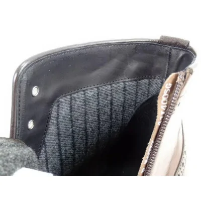 Trzewiki zimowe orzechowe – męskie buty zimowe premium brogsy Trzewiki zimowe orzechowe – męskie buty zimowe premium brogsy