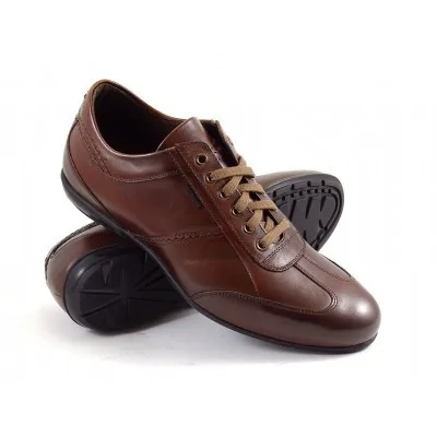 Buty męskie Pilpol 1411 B8 Brązowe Półbuty Casual