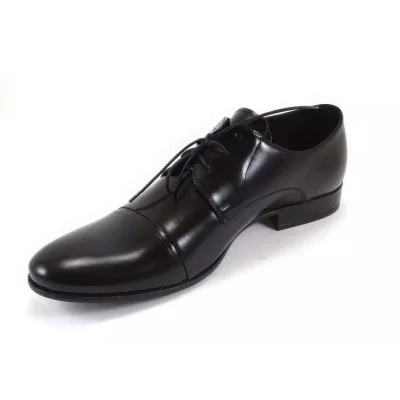 Derby męskie czarne 1604 – elegancki połysk