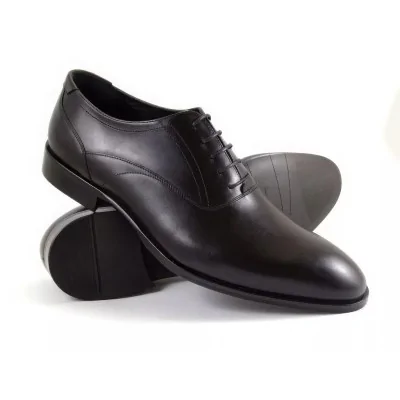 Oxfordy męskie czarne Premium Pilpol Prato PW063 eleganckie