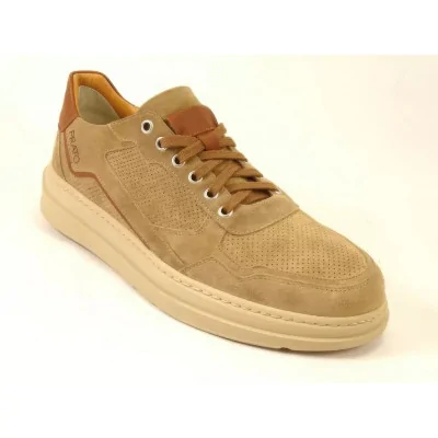 Beżowe Trampki Skórzane Casual – Pilpol Prato PC217 Beżowe Trampki Skórzane Casual – Pilpol Prato PC217