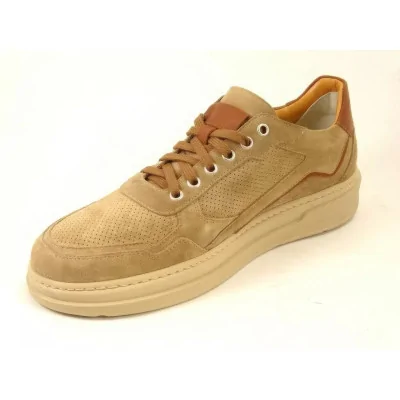 Beżowe Trampki Skórzane Casual – Pilpol Prato PC217