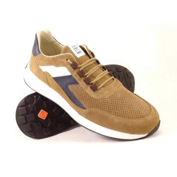 Beżowe Sneakersy Skórzane Casual Pilpol Prato PC236