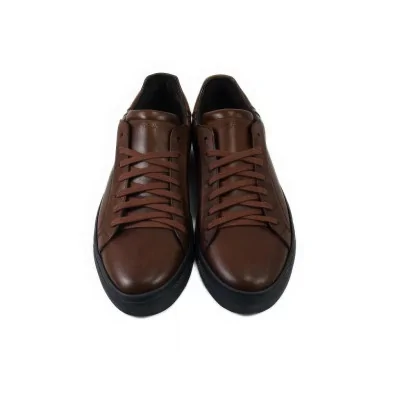 Ciemny Brąz Trampki Skórzane Casual – Pilpol Prato PC238 Ciemny Brąz Trampki Skórzane Casual – Pilpol Prato PC238