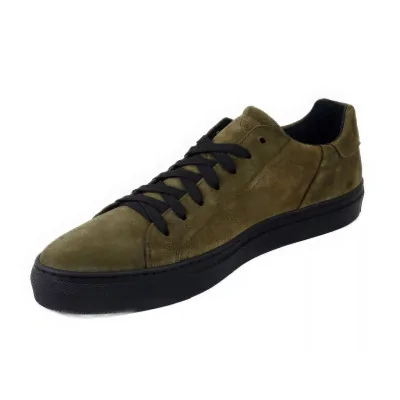 Oliwkowe Trampki Skórzane Casual – Pilpol Prato PC238