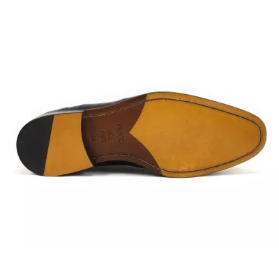 Czarne Oxfordy Brogsy Skórzane Eleganckie PW111