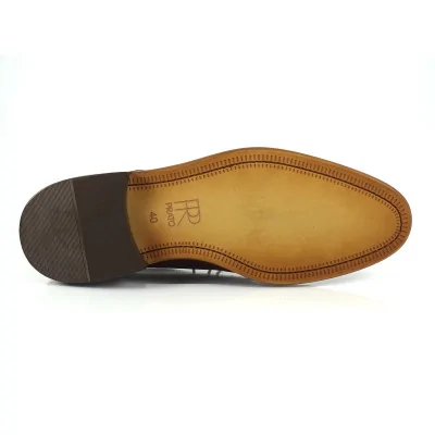 Ciemny Brąz Derby Skórzane Eleganckie – Pilpol Prato PW199