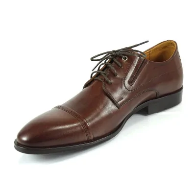 Orzech Derby Skórzane Eleganckie – Pilpol Prato PW209 Orzech Derby Skórzane Eleganckie – Pilpol Prato PW209