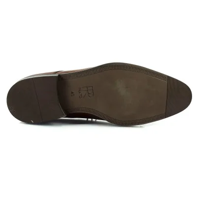 Orzech Derby Skórzane Eleganckie – Pilpol Prato PW209 Orzech Derby Skórzane Eleganckie – Pilpol Prato PW209