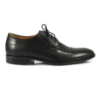 Czarne Derby Skórzane Eleganckie – Pilpol Prato PW209 Czarne Derby Skórzane Eleganckie – Pilpol Prato PW209