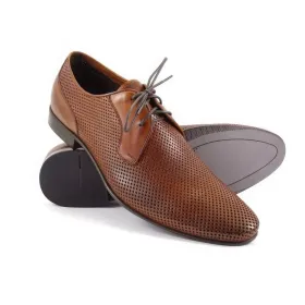 Buty Męskie Pilpol 1289 Brązowe Derby na Lato Buty Męskie Pilpol 1289G C1 Czarne Derby