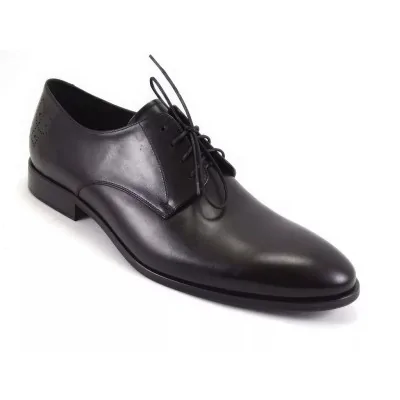 Derby męskie czarne Premium – PW007 Prato