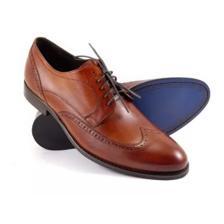 Buty męskie Pilpol 1639 B158 Brązowe Brogsy