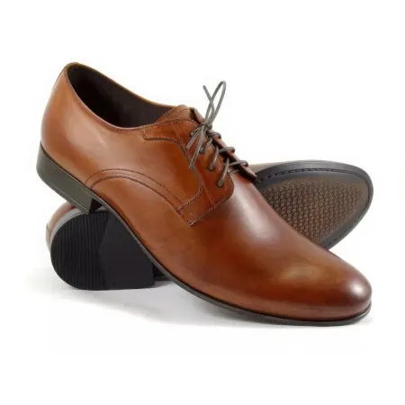 Buty męskie Pilpol 1672 B158 Brązowe Derby