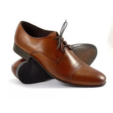 Buty męskie Pilpol 1707 B175 Brązowe Derby