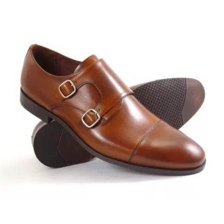 Buty męskie Pilpol 1717 B268 Brązowe Monki