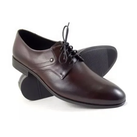 Buty męskie Pilpol 1735 K218 Burgundowe Derby