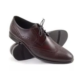 Buty Męskie Pilpol 1737 K218 Burgundowe Brogsy-Derby Buty męskie Pilpol 1737 K218 Burgundowe