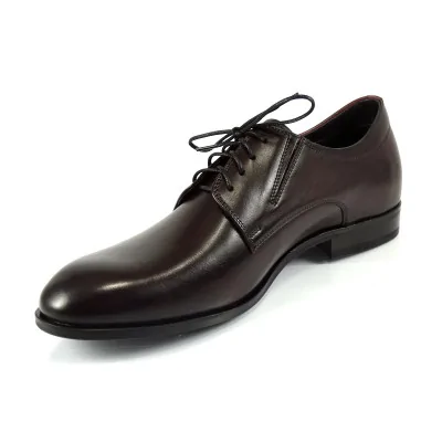 Burgund Derby Skórzane Eleganckie PW165