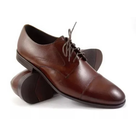 Buty męskie Pilpol 1741 B316 Brązowe Derby