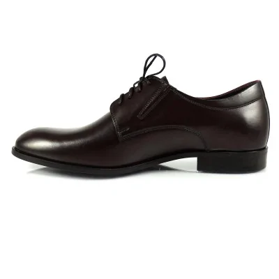 Burgund Derby Skórzane Eleganckie PW165