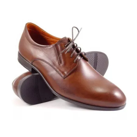 Buty męskie Pilpol 1746 B316 Brązowe Derby Wyższa