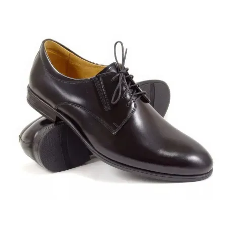Buty męskie Pilpol 1755 C15 Czarne Derby Wyższa