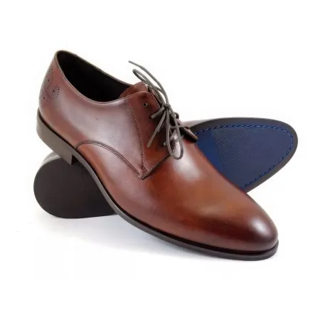 Buty męskie Pilpol Prato PW007 B203 Brązowe Derby