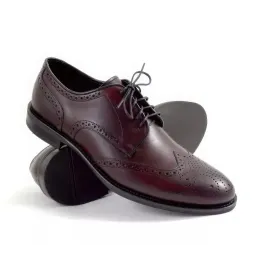 Buty Męskie Pilpol Prato PW081 M612 Burgundowe Brogsy-Derby Buty męskie Pilpol Prato PW081 M612 Burgundowe
