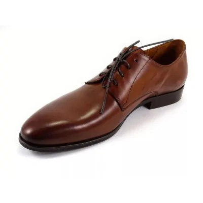 Derby męskie koniak Premium – PW007 Prato Derby męskie koniak Premium – PW007 Prato