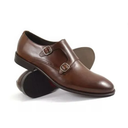 Buty męskie Pilpol Prato PW096 B203 Brązowe Monki