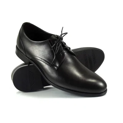 Derby czarne skórzane eleganckie