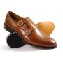 Buty męskie Pilpol Prato PW113 B158 Brązowe Monki na Skórzanej