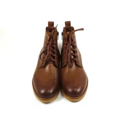 Trzewiki zimowe orzechowe – męskie buty zimowe casual