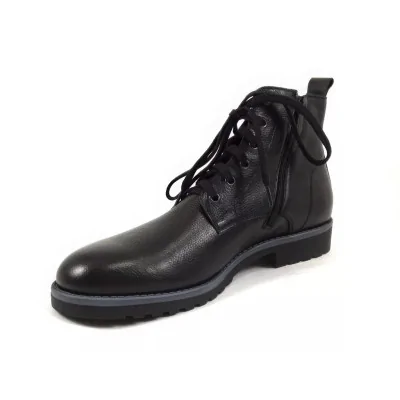 Trzewiki zimowe czarne – męskie buty zimowe casual