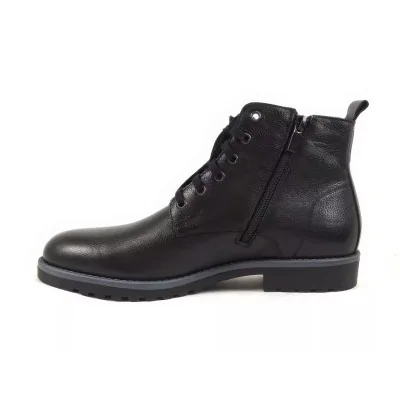 Trzewiki zimowe czarne – męskie buty zimowe casual