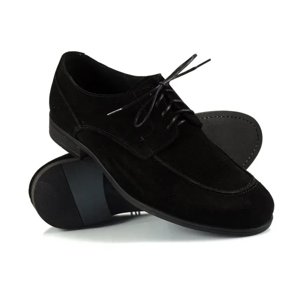 Czarne Derby Zamszowe Casual Pilpol Prato PW218