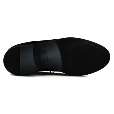 Czarne Derby Zamszowe Casual PW218 Czarne Derby Zamszowe Casual PW218