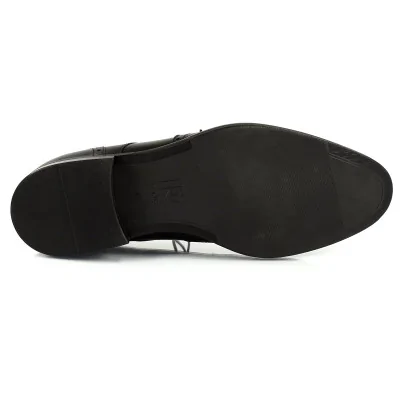 Czarne Derby Brogsy Skórzane Eleganckie PW217 Czarne Derby Brogsy Skórzane Eleganckie PW217