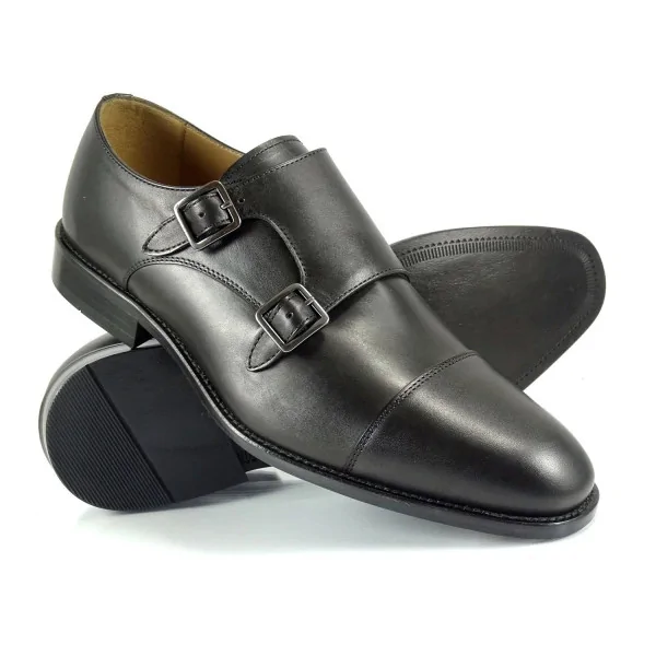 Double Monk Strap Czarne Pilpol Prato PW238