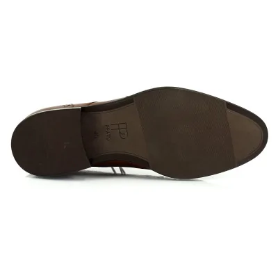 Koniak Derby Brogsy Skórzane Eleganckie PW217 Koniak Derby Brogsy Skórzane Eleganckie PW217