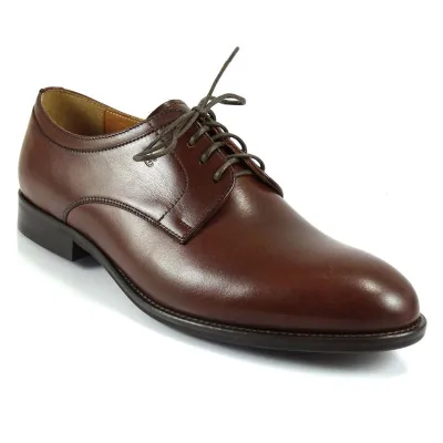 Derby Brąz Skórzane Eleganckie PW231