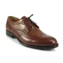 Buty męskie Pilpol Prato PW217 B158 Brązowe Brogsy-Derby