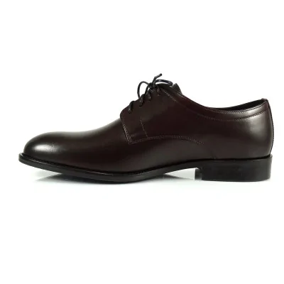 Derby Burgundowe Skórzane Eleganckie Pilpol Prato PW231