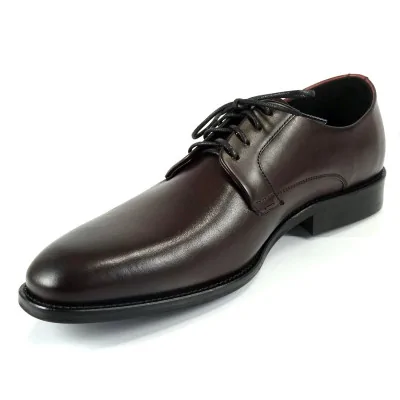 Derby burgundowe Pilpol Prato – eleganckie buty wizytowe premium