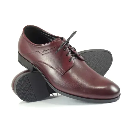 Buty Męskie Pilpol 0031 K193 Burgundowe Derby