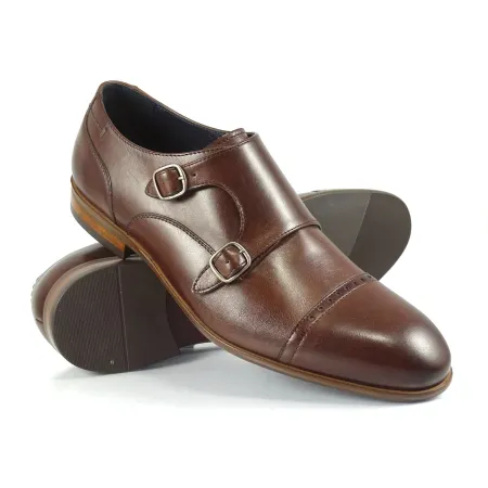 Buty męskie Pilpol Prato PW187 B203 Brązowe Monki