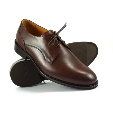 Buty męskie Pilpol Prato PW219 B419 Brązowe Derby